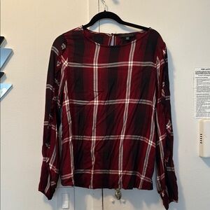 Sanctuary Women's Red Plaid Top